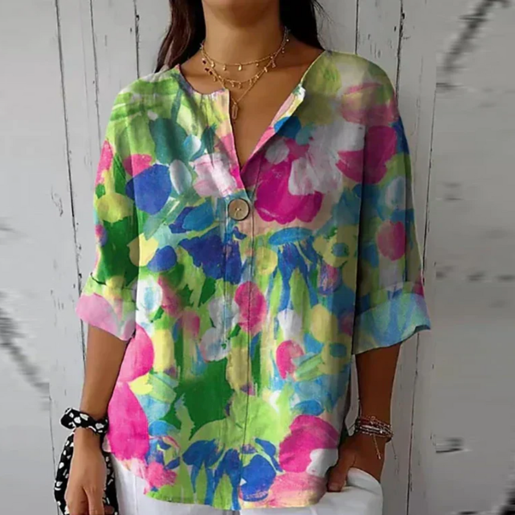 Floral Print Blouse Relaxed Fit
