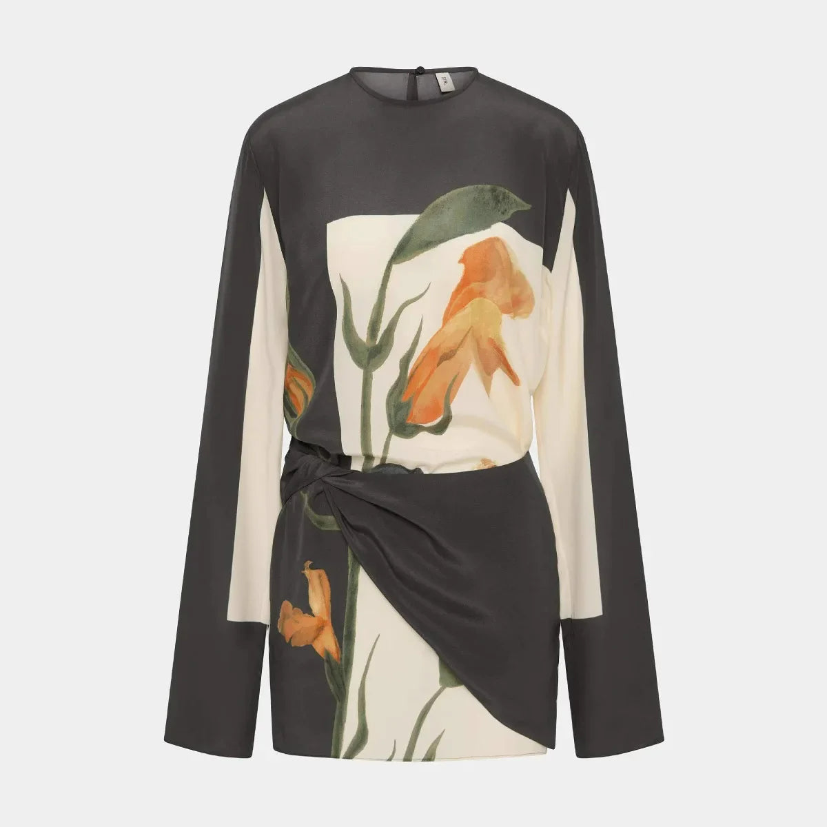 Floral Twist Cocktail Mini Dress