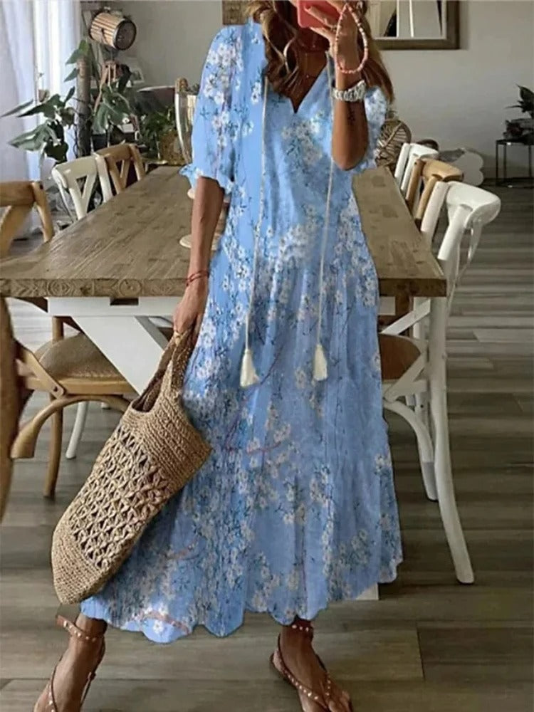 Womens Boho Maxi Dress Floral Print Five Style