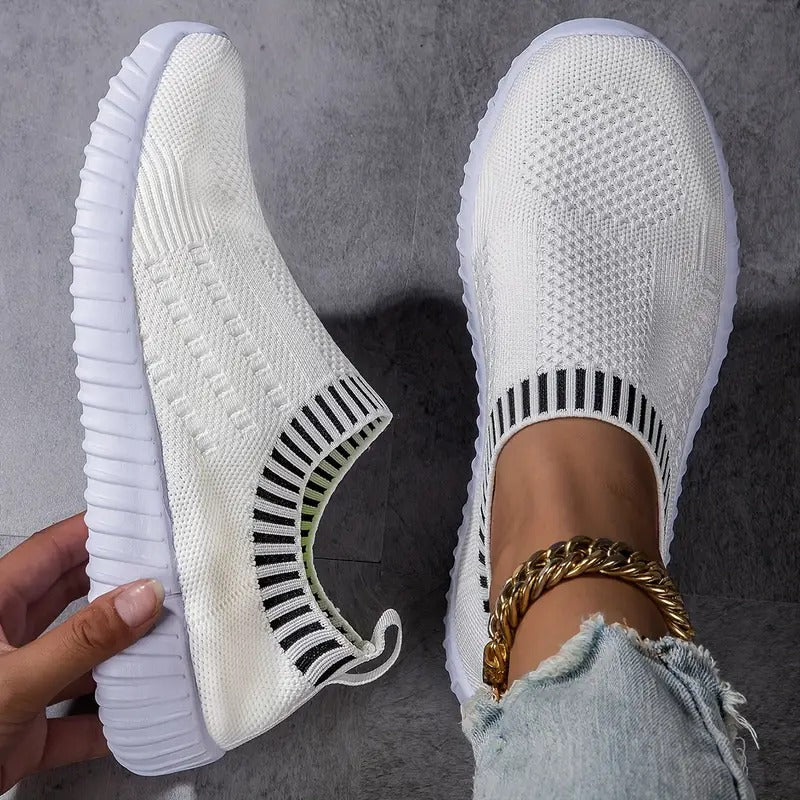 Women's Breathable Sneakers Reinforced Footbed Cushioned Arch Support