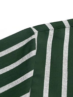 Mens Short Sleeve V Neck Stripe Shirt