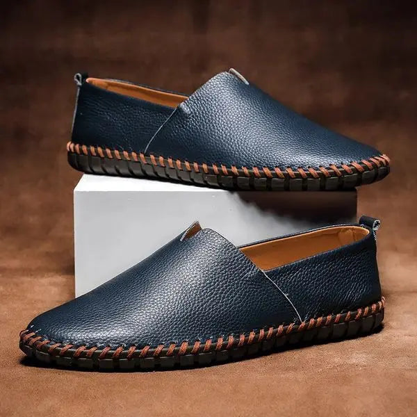 Mens Leather Loafer Casual Four Color