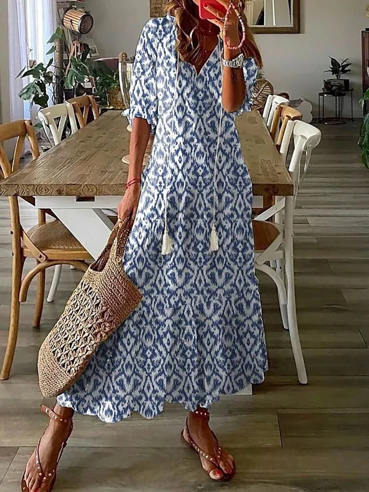 Womens Boho Maxi Dress Floral Print Five Style