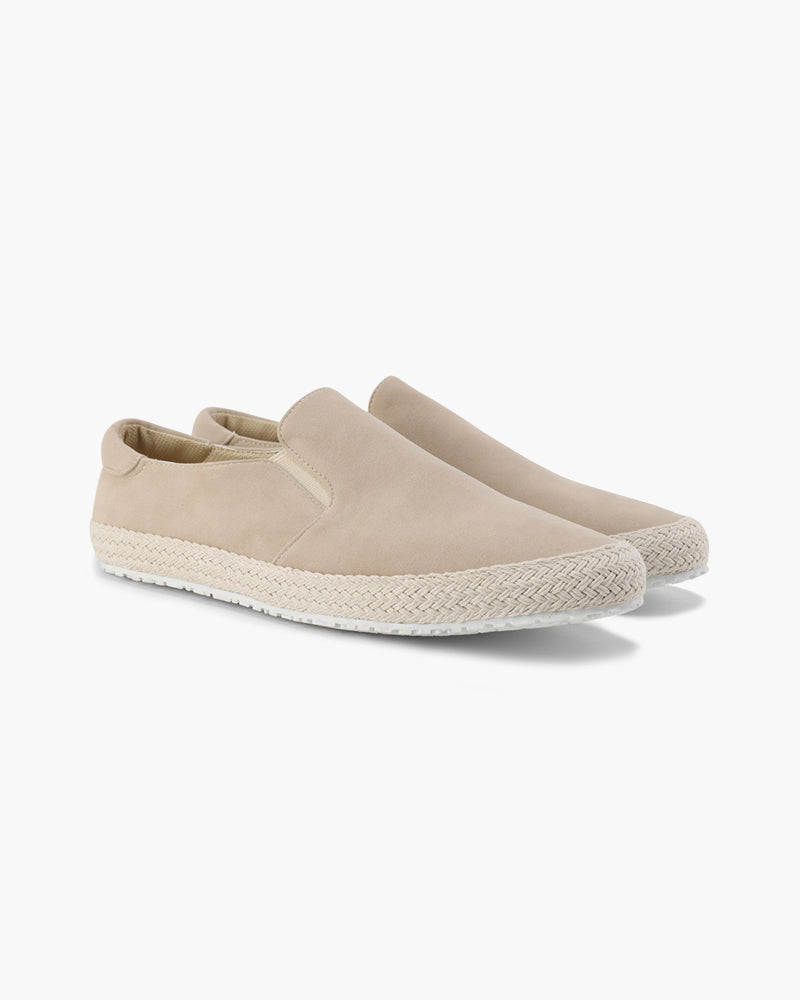 Mens Espadrille Slip On Shoes Suede Jute Sole Five