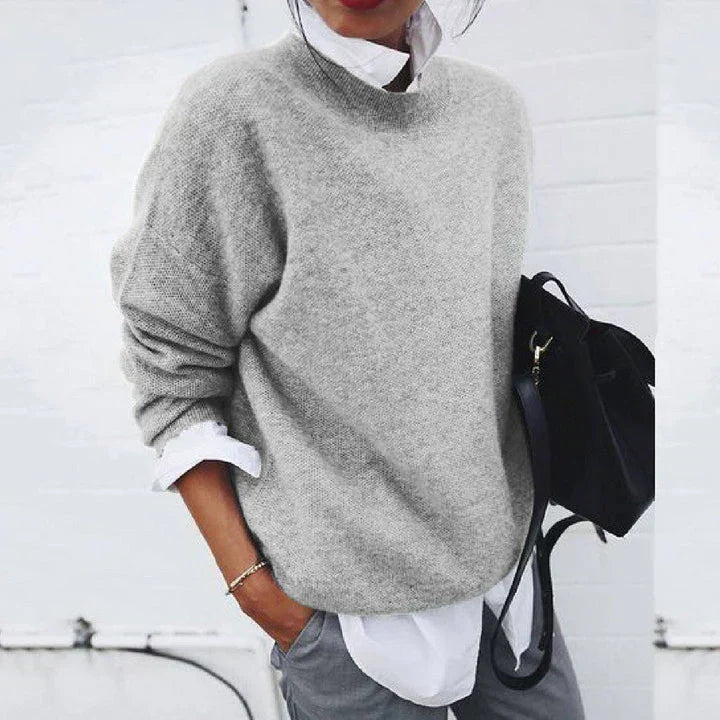 Women's Sweater Soft Knit Modern Chic Relaxed Fit Winter