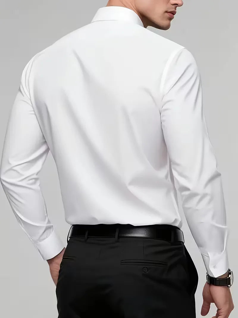 Mens Slim Fit Mandarin Collar Shirt