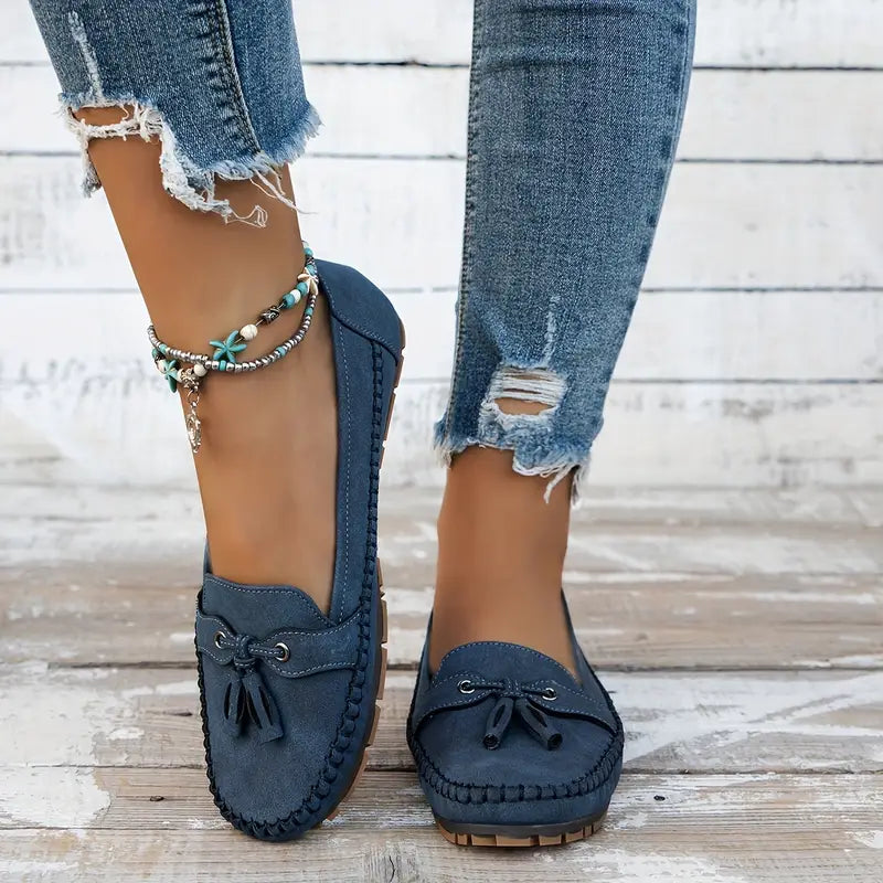 Womens Moccasin Loafers Slip On