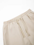 Mens Loose Fit Shorts Elastic Waist Drawstring