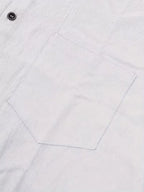 Mens Short Sleeve Linen Shirt Chest Pocket