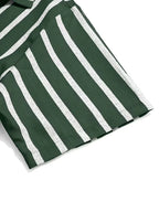 Mens Short Sleeve V Neck Stripe Shirt
