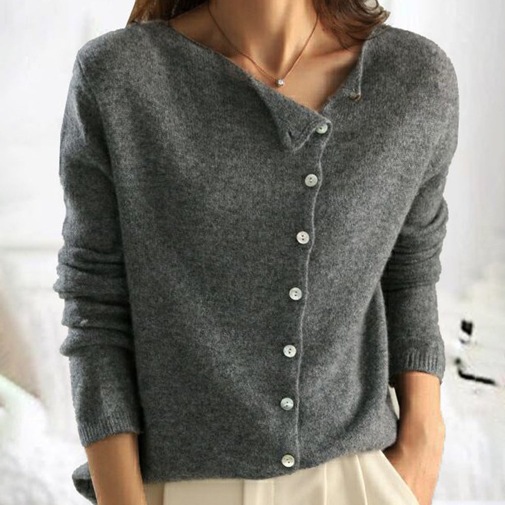 Women's Vintage Knit Sweater Soft Textured Casual Retro