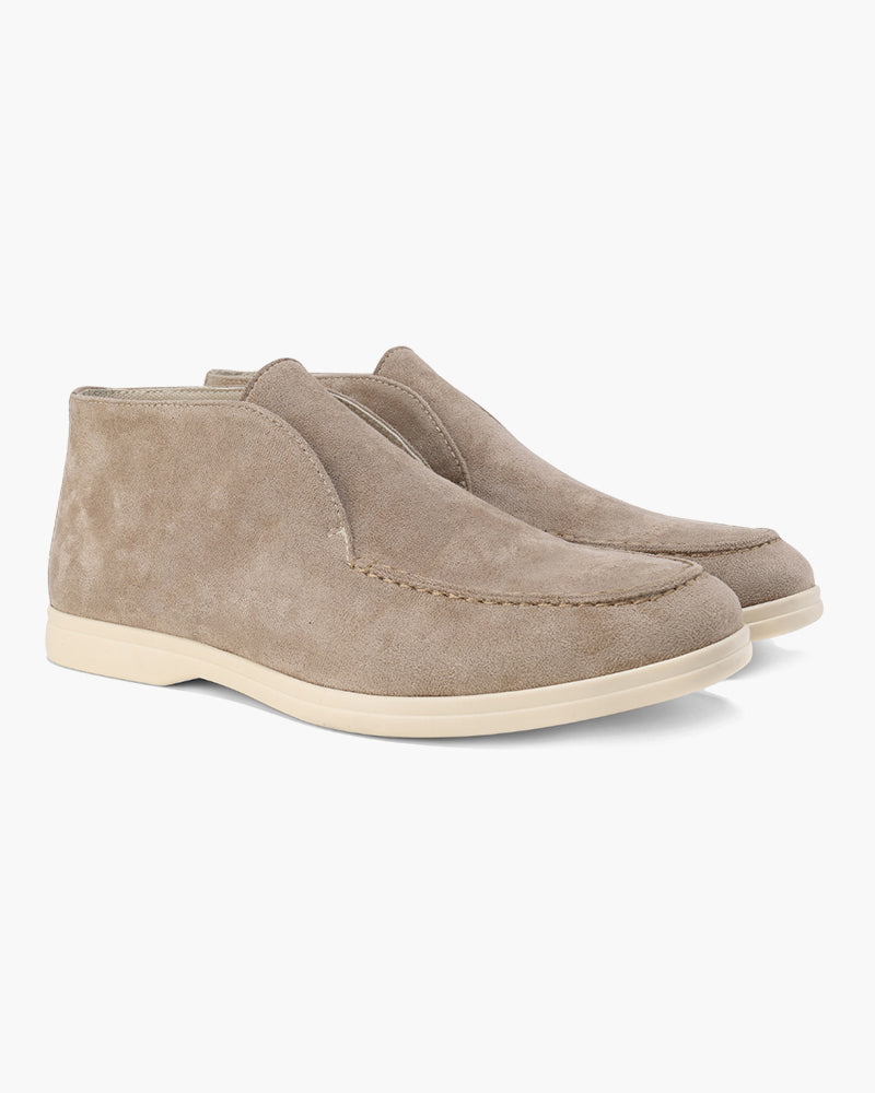 Mens Mid Cut Suede Loafer Slip On Five Color