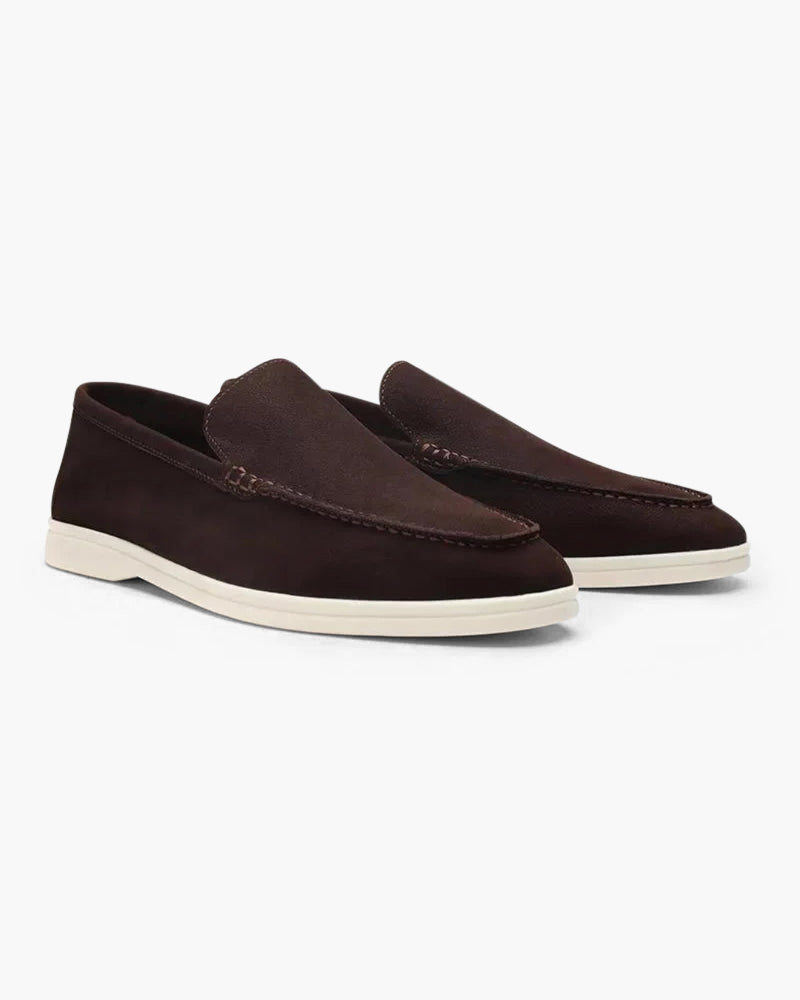 Mens Cowhide Leather Loafer Slip On Five Color