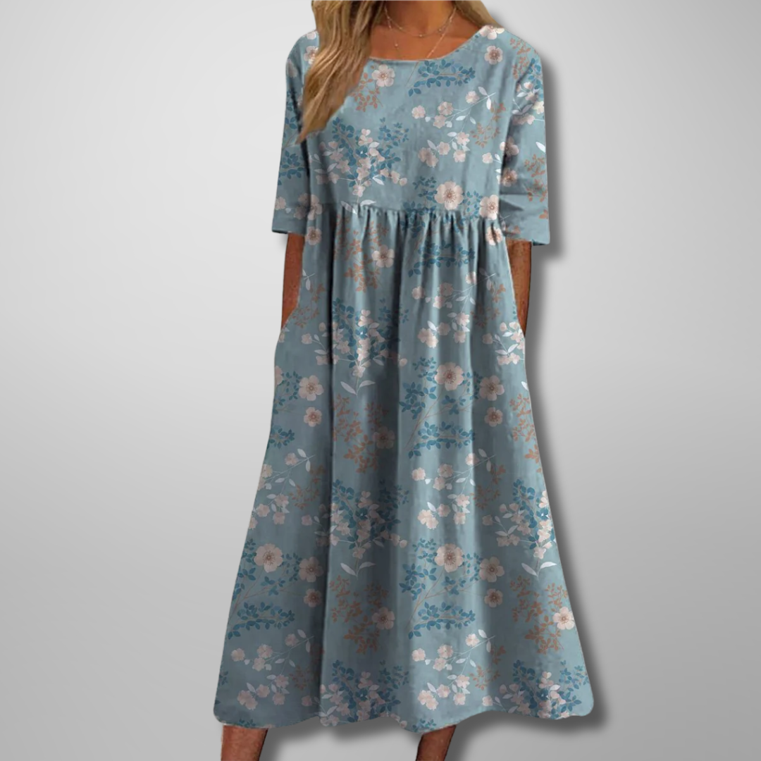Floral Midi Dress Relaxed Fit