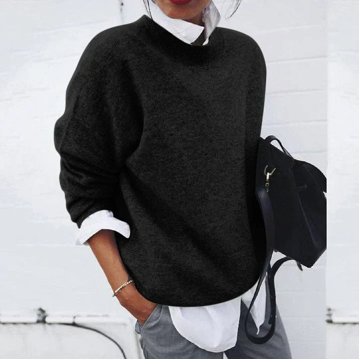 Women's Sweater Soft Knit Modern Chic Relaxed Fit Winter
