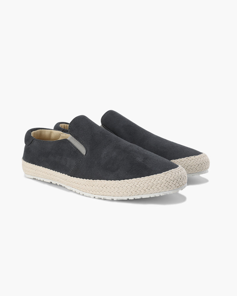 Mens Espadrille Slip On Shoes Suede Jute Sole Five Color