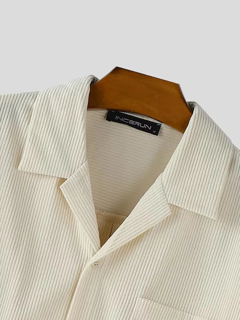 Mens Oversized Casual Shirt Streetwear