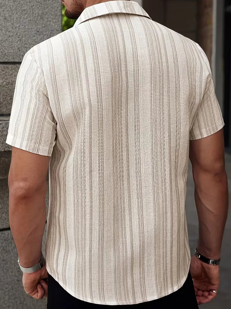 Mens Short Sleeve Striped Shirt