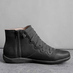 Ankle Boots PU Leather Block Heel Round Toe Everyday