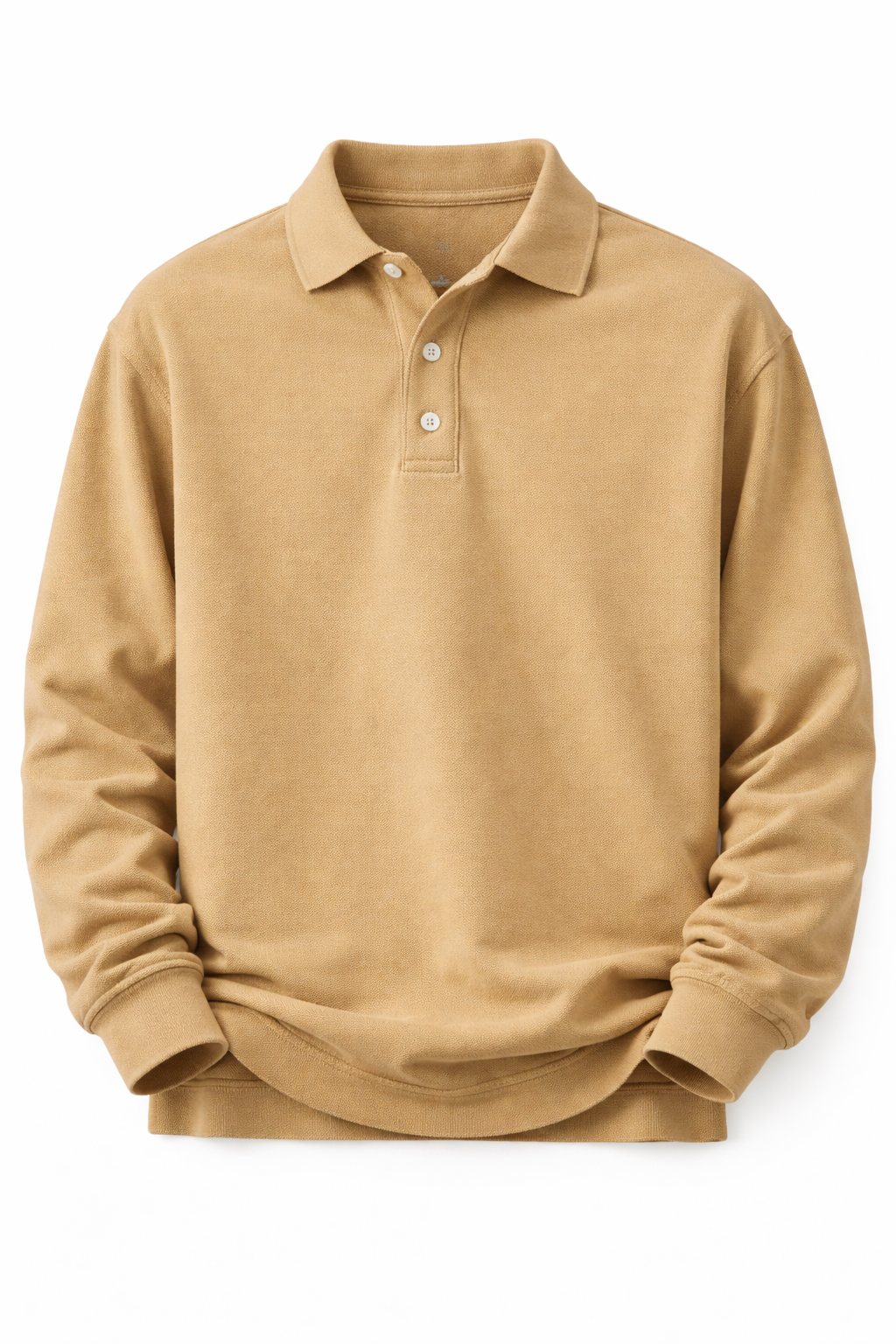 Mens Quarter Zip Polo Long Sleeve Five Color