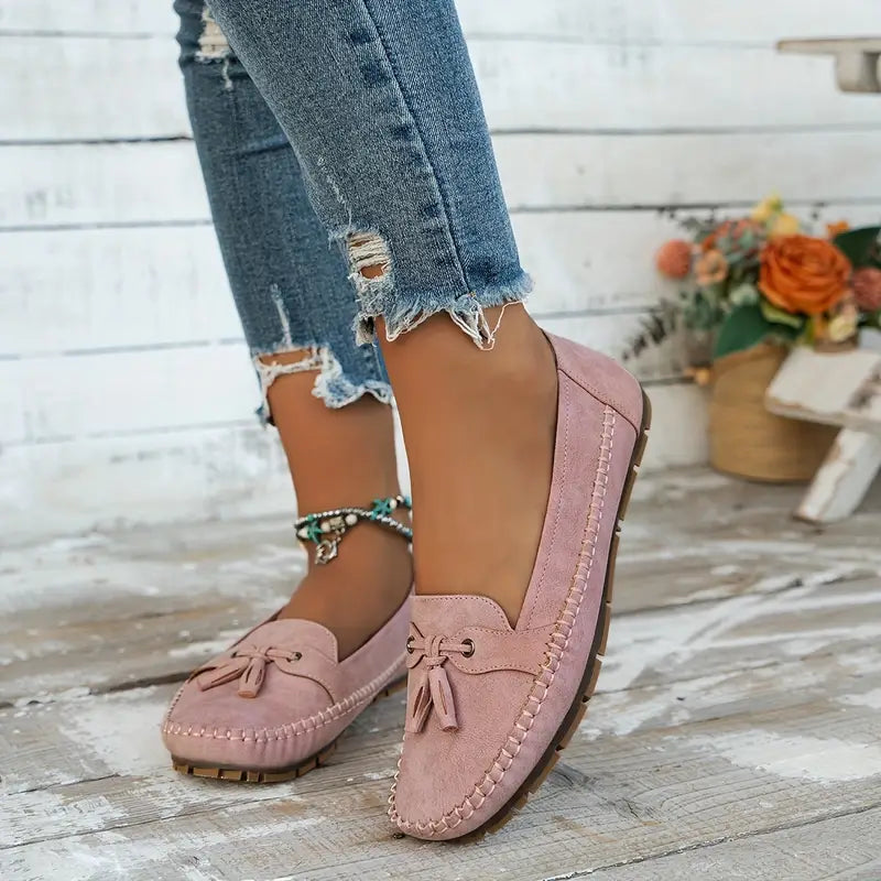 Womens Moccasin Loafers Slip On