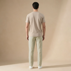 Men's Linen Summer Pants Regular Fit Breathable Fabric Elastic Waist