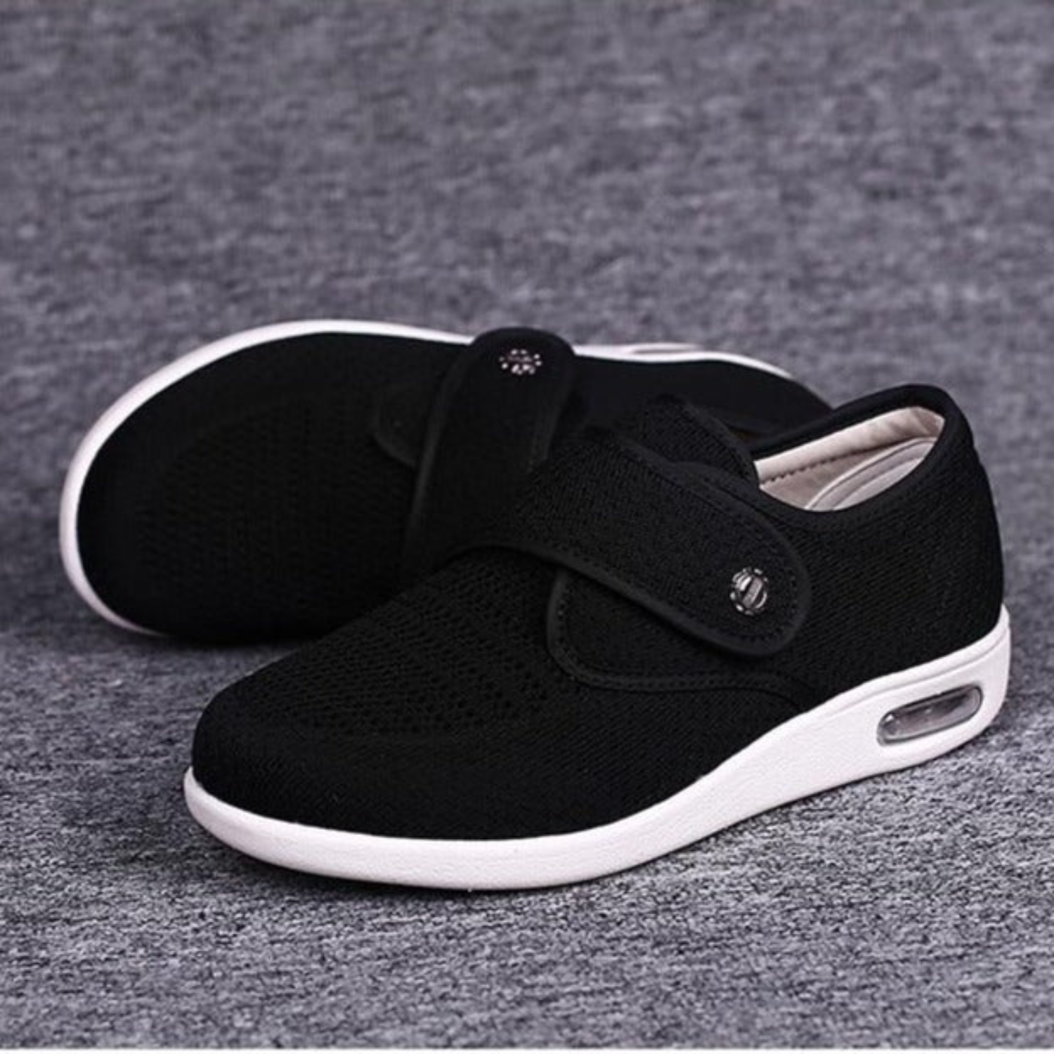 Men's Slip-On Shoes With Velcro Strap And Comfort Sole For Everyday Wear