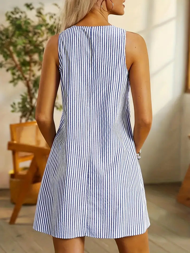 Striped Summer Dress Pockets