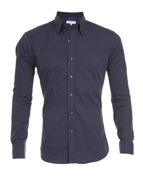Mens Oxford Shirt Slim Fit Stretch Zip Closure Five Color