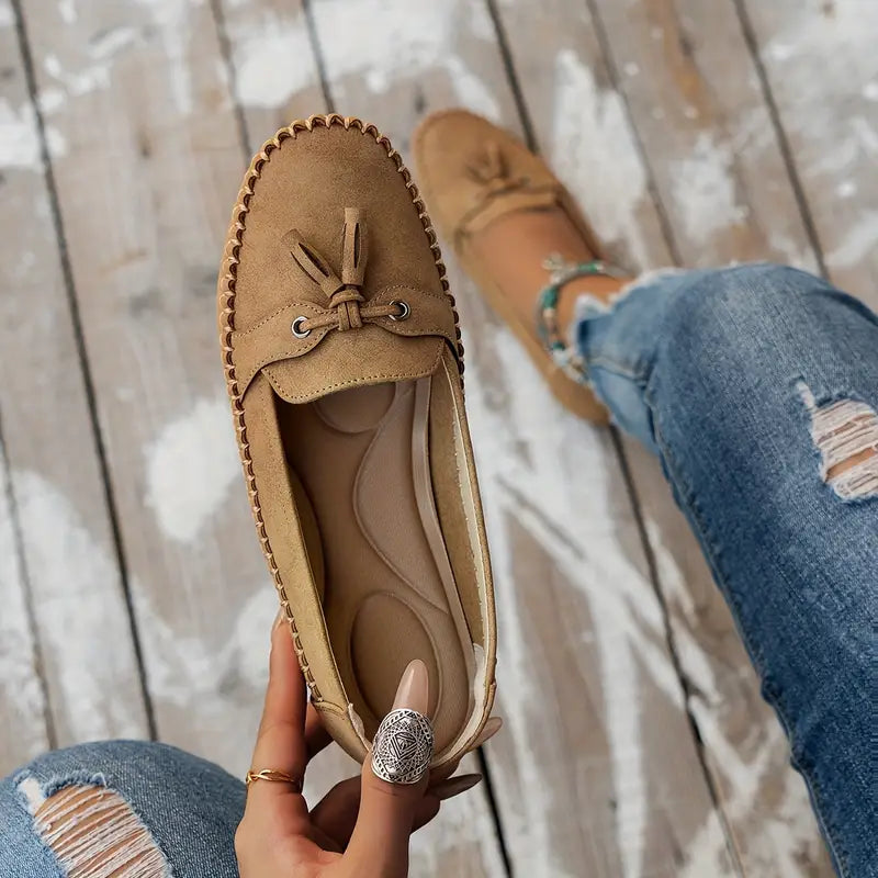 Womens Moccasin Loafers Slip On