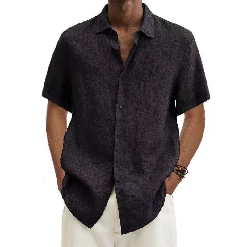 Mens Casual Short Sleeve Shirt Five Color
