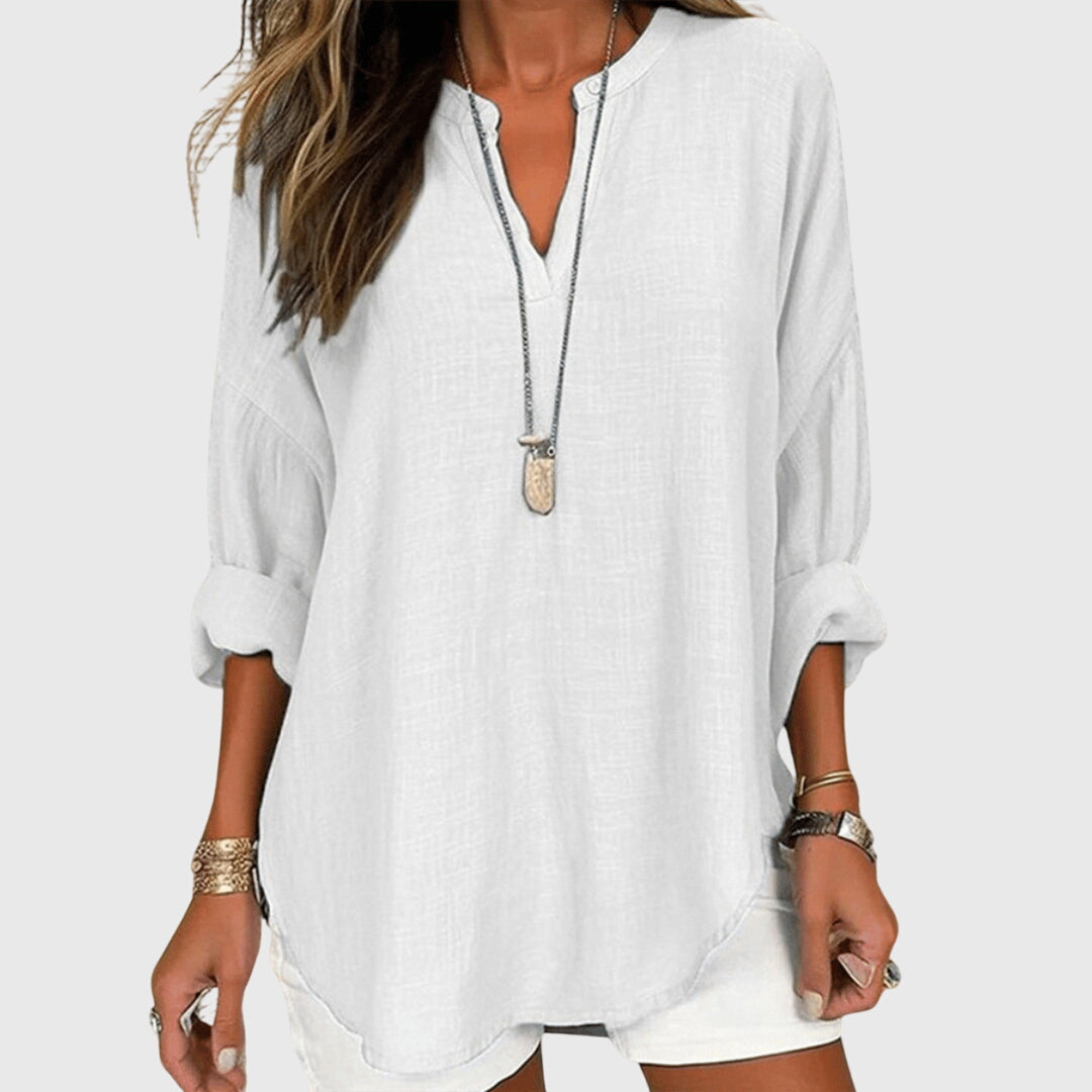 Womens Loose Fit Top Long Sleeve Five Color