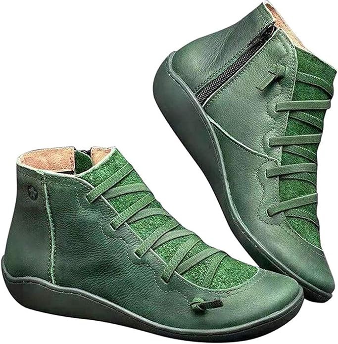 Ankle Boots PU Leather Block Heel Round Toe Everyday