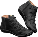 Ankle Boots PU Leather Block Heel Round Toe Everyday