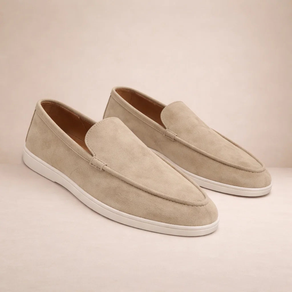 Men's Casual Loafers Regular Fit Leather Upper Slip-On