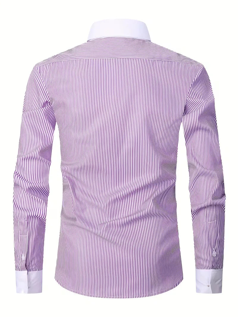 Mens Mandarin Collar Dress Shirt