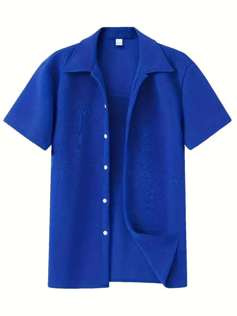 Mens Short Sleeve V Neck Shirt Casual