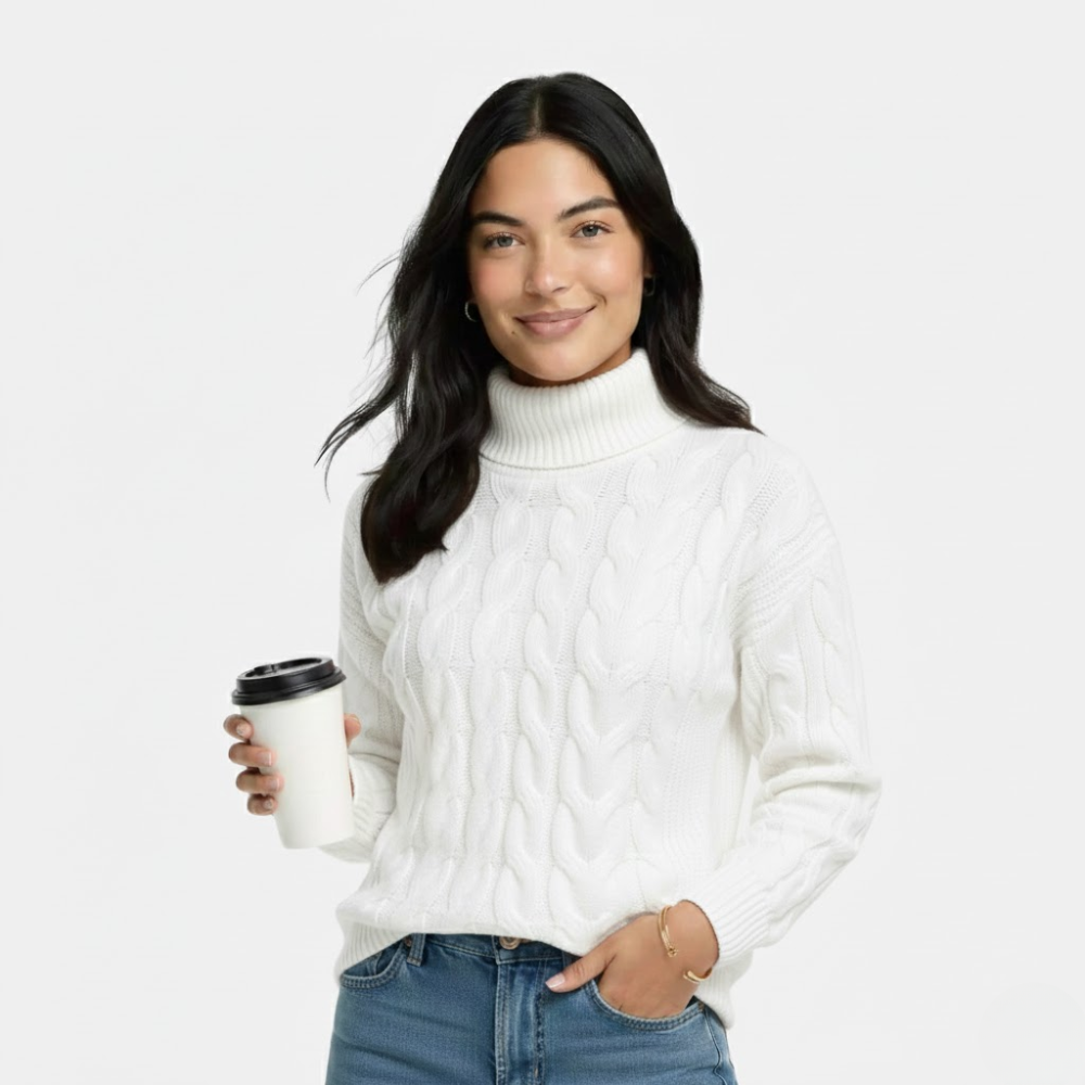 Seraphine | Women's Cotton Turtleneck Sweater Stylish & Comfortable
