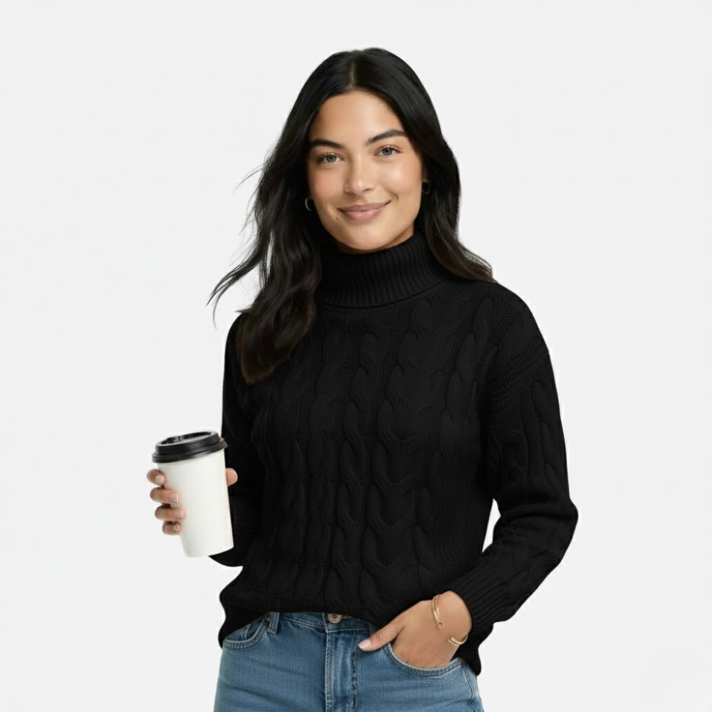 Seraphine | Women's Cotton Turtleneck Sweater Stylish & Comfortable