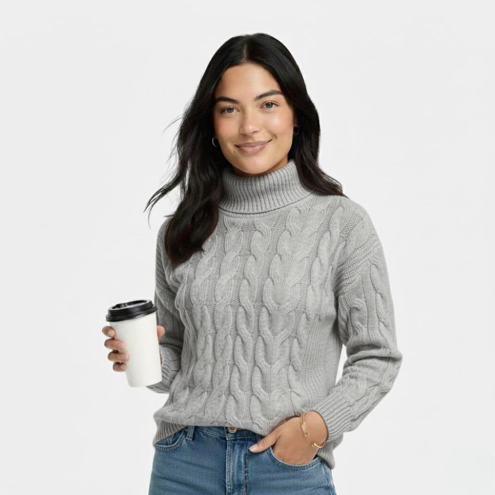 Seraphine | Women's Cotton Turtleneck Sweater Stylish & Comfortable