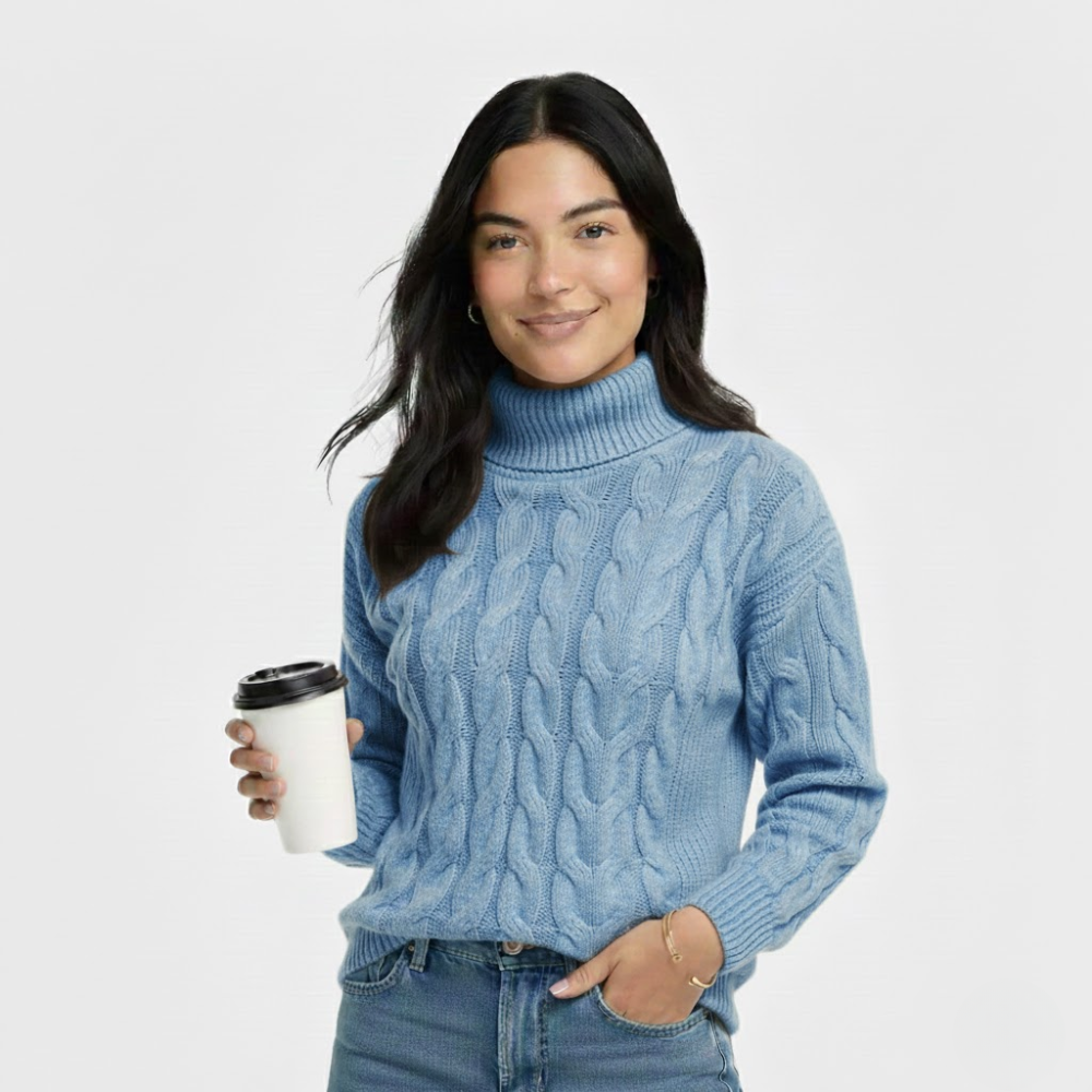 Seraphine | Women's Cotton Turtleneck Sweater Stylish & Comfortable