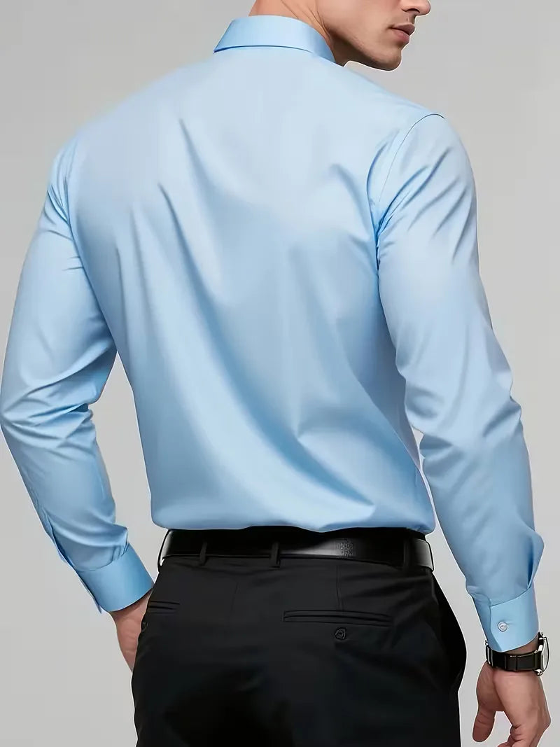 Mens Slim Fit Mandarin Collar Shirt