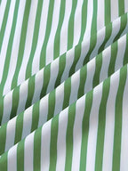 Mens Vertical Stripe Dress Shirt Mandarin Collar