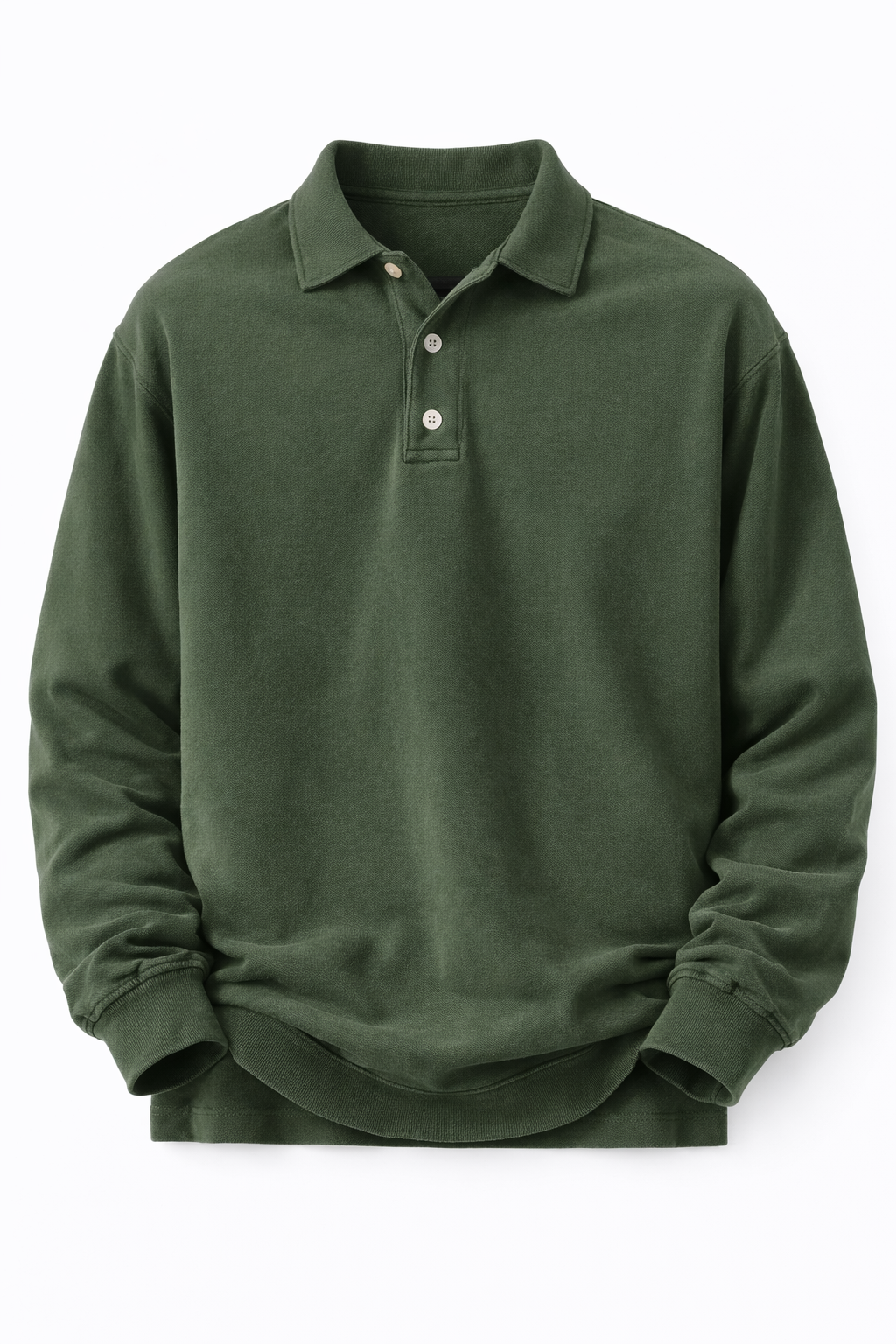 Mens Quarter Zip Polo Long Sleeve Five Color