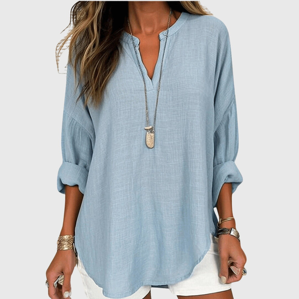 Womens Loose Fit Top Long Sleeve Five Color