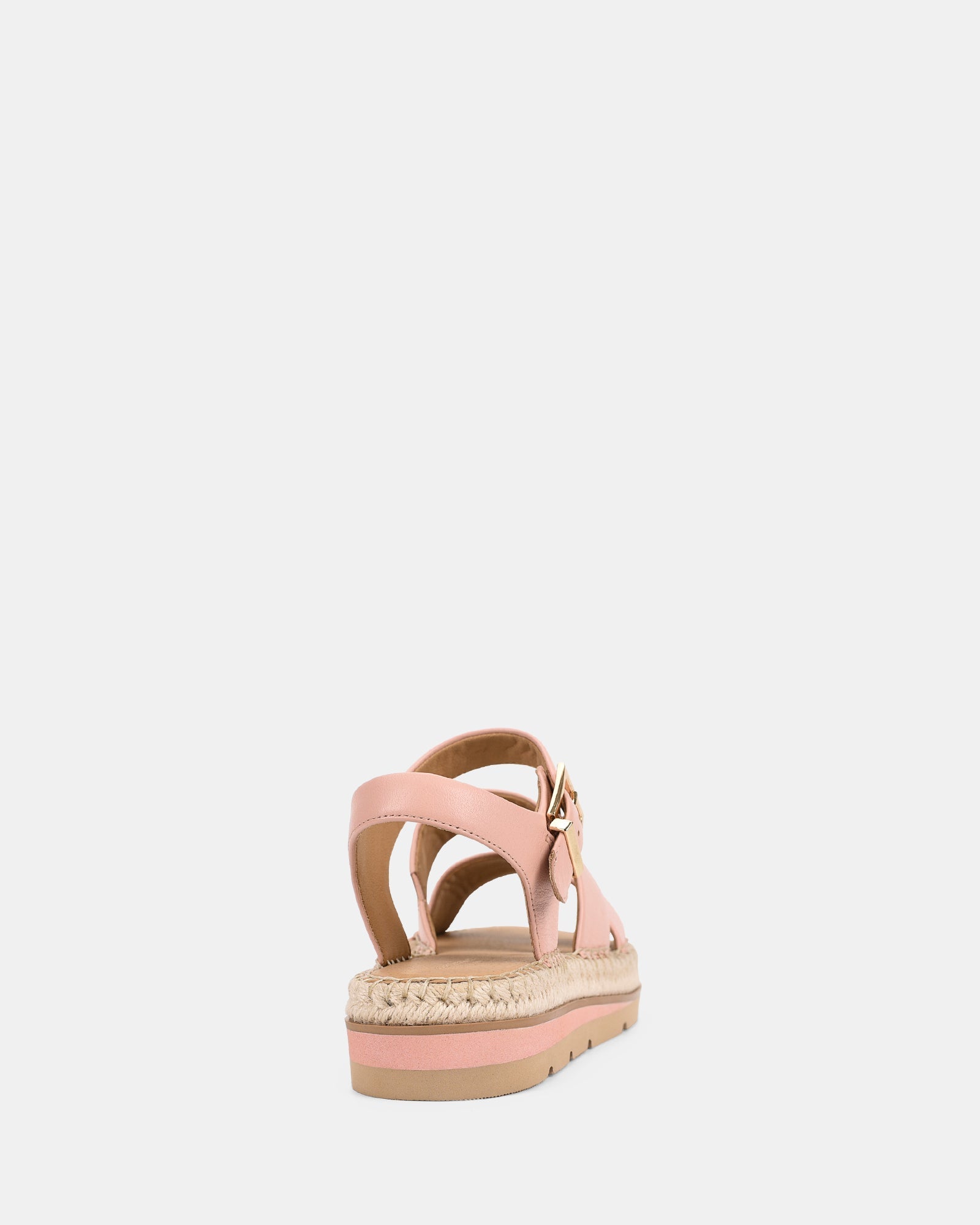 Womens Pink Wide Strap Espadrille Summer Sandals