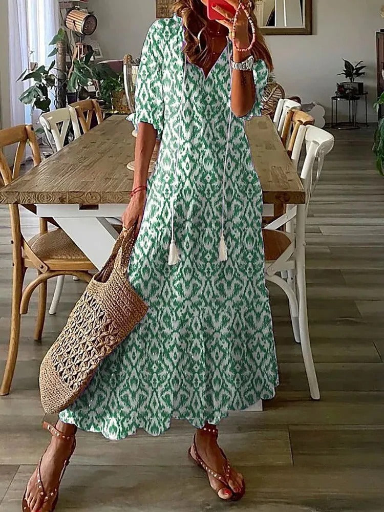 Womens Boho Maxi Dress Floral Print Five Style