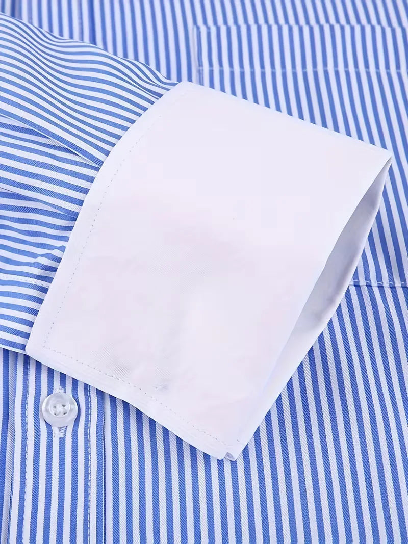 Mens Mandarin Collar Dress Shirt