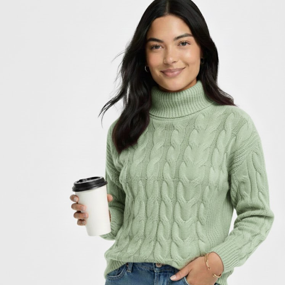 Seraphine | Women's Cotton Turtleneck Sweater Stylish & Comfortable