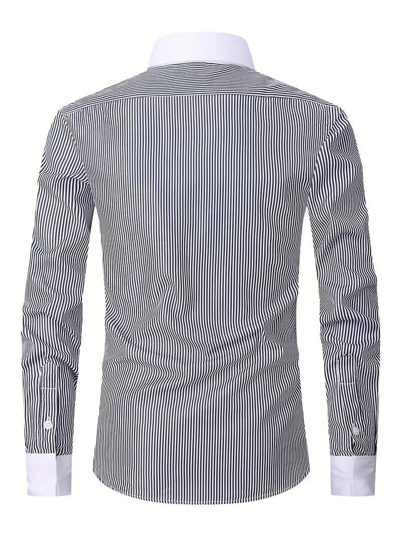 Mens Mandarin Collar Dress Shirt